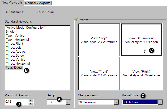 Viewports dialog box