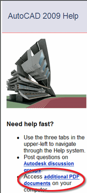 AutoCAD 2009 Help