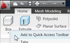 Add to Quick Access Toolbar