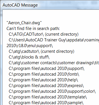 AutoCAD Message