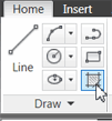 The Hatch button on the Draw panel