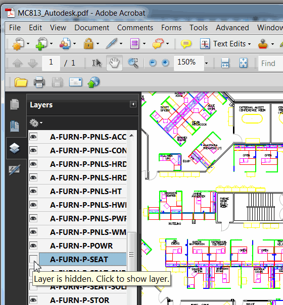 Turning layers off and on in the PDF