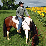 Out standing in his field