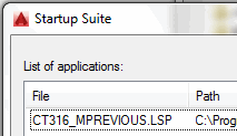 Startup Suite dialog box