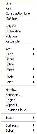 Draw Pull-Down Menu