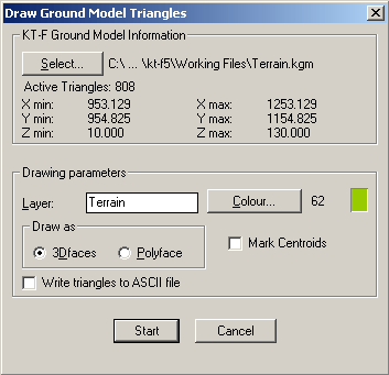 Draw Triangles Dialogue Box