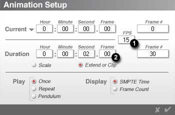 Animation Setup Dialogue Box