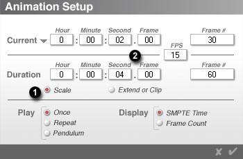 Animation Setup Dialogue Box